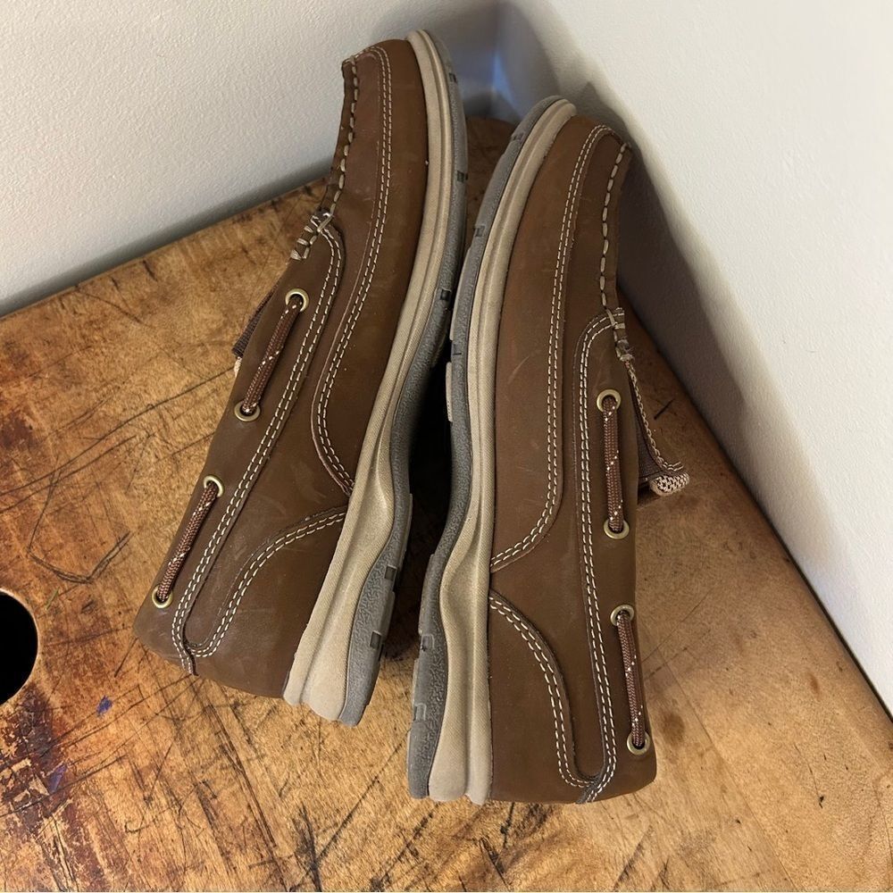 Florsheim kids brown leather loafers shoes boys sz 5 - Picture 12 of 14
